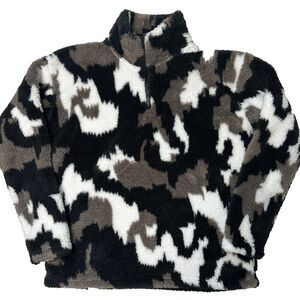 Eddie Bauer Faux Fur 1/4 Zip Pullover Fleece